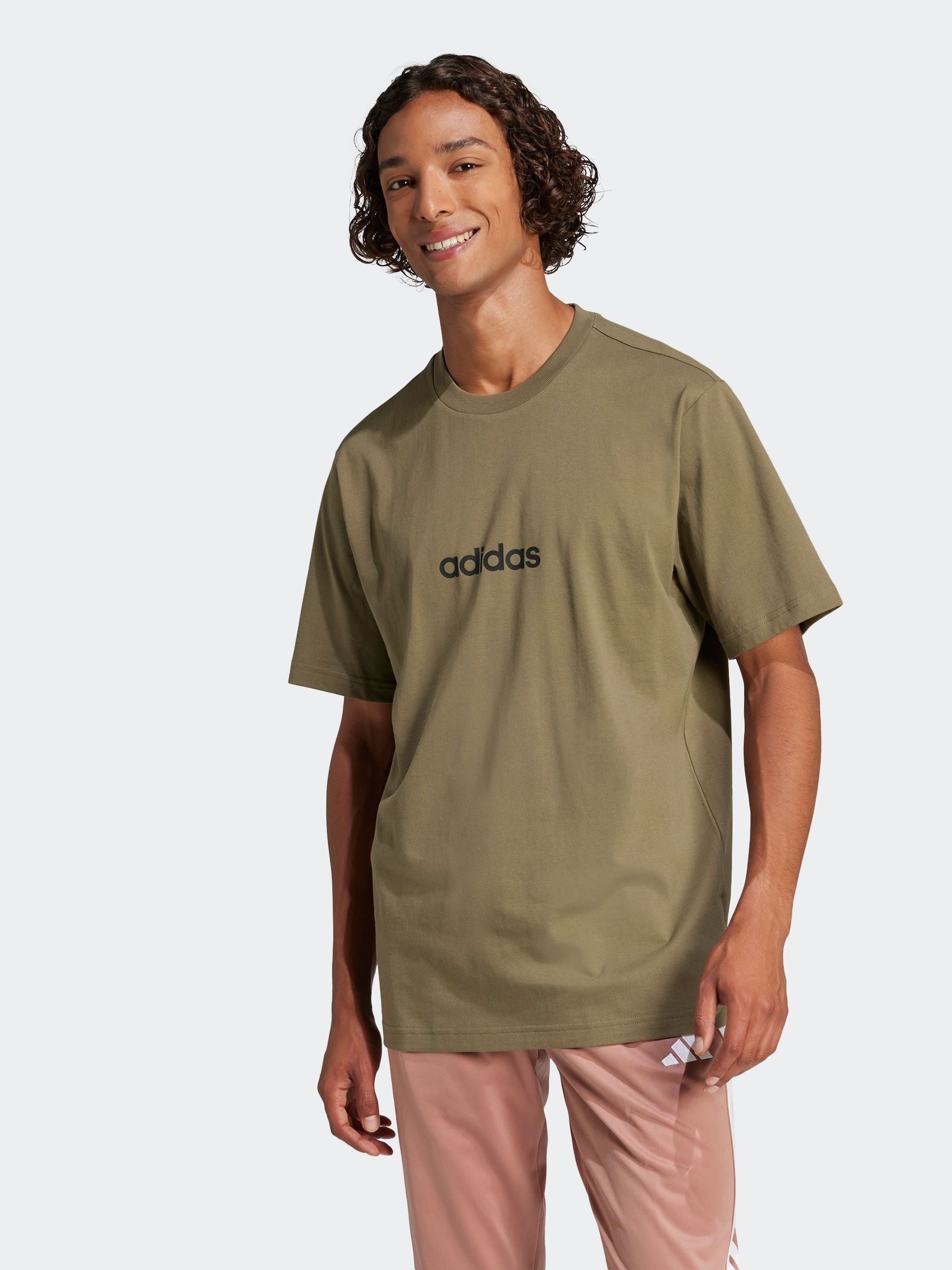 Adidas Men's Essentials Linear Single Jersey Tee