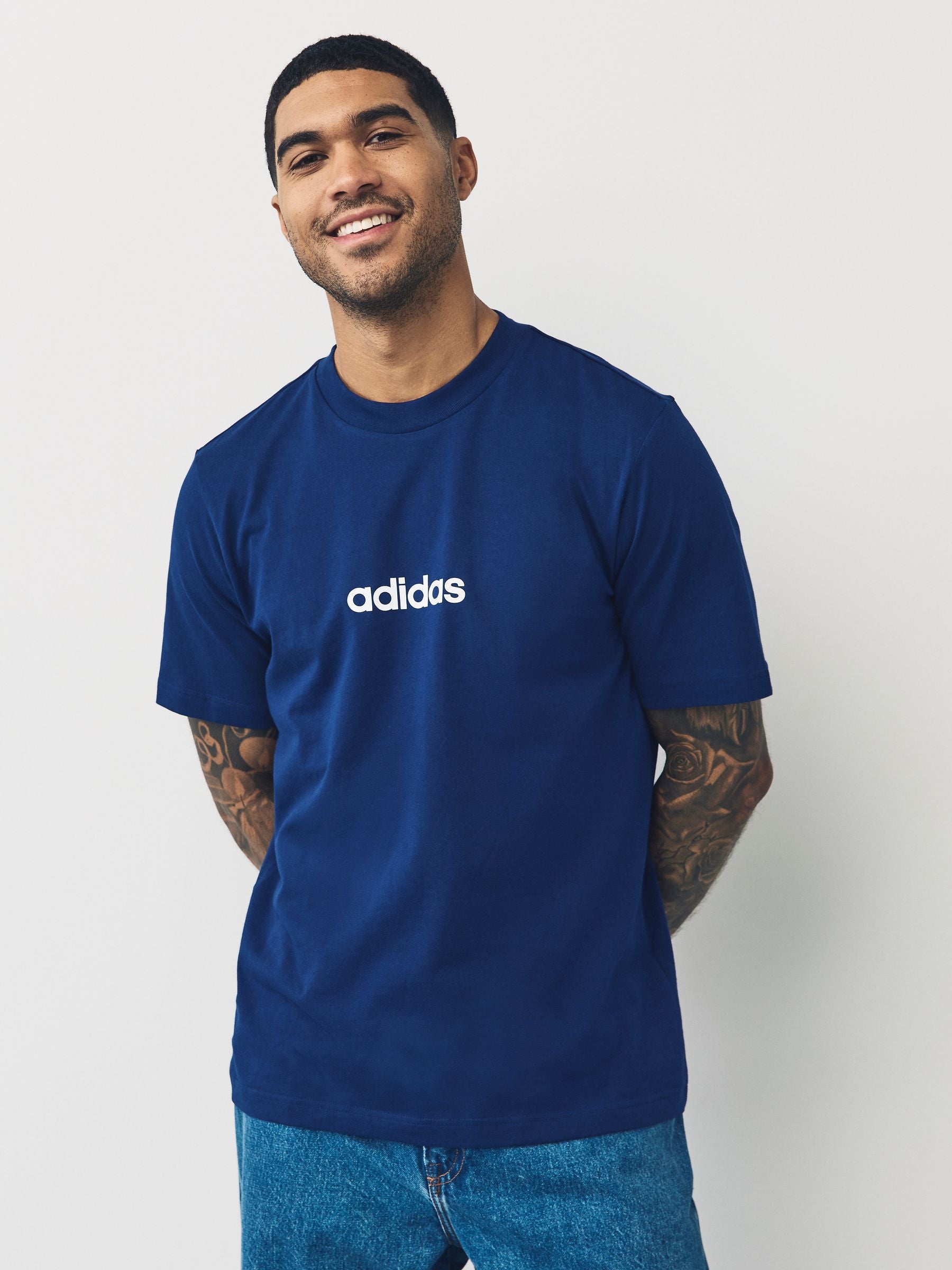 Adidas Men's Essentials Linear Single Jersey Tee